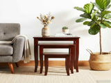 Nesting Side Tables 3 pcs Brown Solid Mahogany Wood 42009928