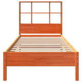 Bookcase Bed without Mattress Wax Brown 90x200 cm Solid Wood Pine 3322881