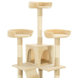 Cat Tree with Sisal Scratching Posts 170 cm Beige 170614