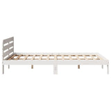 Bed Frame without Mattress White 120x190 cm Small Double Solid Wood Pine 855571