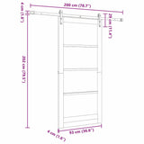 Sliding Door ORKDAL Natural 93 x 202 cm 3331923