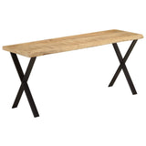 Bench with Live Edge 105 cm Solid Wood Mango 372759