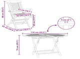 Garden Set 5 pcs Brown Solid Teak Wood 3437369