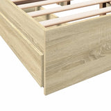 Bed Frame with Drawers without Mattress Sonoma Oak 140x190 cm 3280687