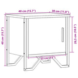 ZNTS Bedside Cabinets 2 pcs Sonoma Oak 40x30x40 cm Engineered Wood 848517