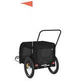 Pet Bike Trailer Black Oxford Fabric and Iron 94031
