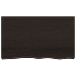 Table Top Dark Brown 100x60x cm Treated Solid Wood Oak 3156432