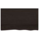 Table Top Dark Brown 100x60x cm Treated Solid Wood Oak 3156432