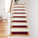 Anti-slip Stair Mats 15 pcs Bordeaux 75 x 20 cm PP 4019813