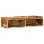 ZNTS Wall-mounted TV Cabinet 80x30x19 cm Solid Rough Wood Mango 4017476