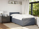 Box Spring Bed with Mattress Dark Grey 80x200 cm Velvet 3286169