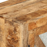 Sideboard 80x30x71 cm Solid Rough Wood Mango and Metal 355842