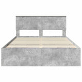 Bed Frame with Drawer Concrete Grey 150 x 200 cm Engineer Wood 3407973