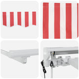 Electric Retractable Awning Red and White 4.5 x 3 m 3421854