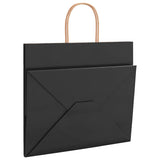 Paper Bags 250 pcs with Handles Black 32x22x28 cm 4101652