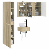 Bathroom Furniture Set 5 pcs Sonoma Oak 3407241