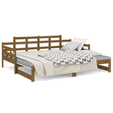 Pull-out Day Bed without Mattress Honey Brown 2x cm 820355