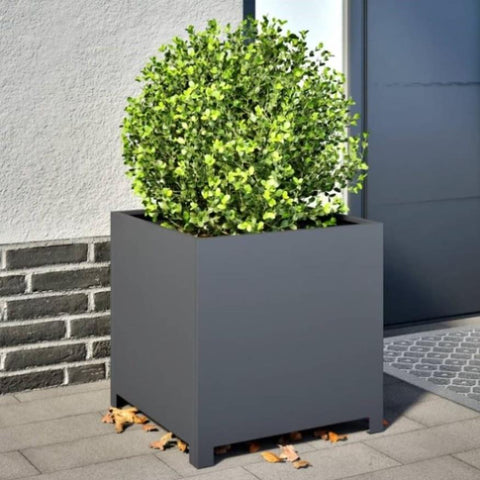 ZNTS Garden Planter Anthracite 50x50x50 cm Steel 851215