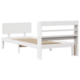 Bed Frame with Headboard without Mattress White 90x200 cm 3306822