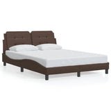 Bed Frame without Mattress "Zadar" Brown 140x200 cm Faux Leather 3208186