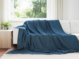 Throw Blankets 24 pcs Navy Blue 270 x 240 cm Fleece 42017104