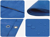 Tarpaulin with Eyelets Blue 8 x 10 m 260 gsm PE 42039525