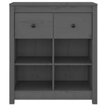 Sideboard Grey 70x35x80 cm Solid Wood Pine 813766