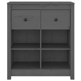 Sideboard Grey 70x35x80 cm Solid Wood Pine 813766