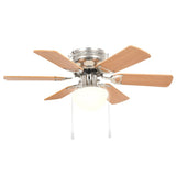 Ornate Ceiling Fan with Light 82 cm Light Brown 50536