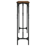 Console Table Smoked Oak 140x23x75 cm Engineered Wood 837774