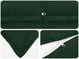 Cushion with Pillow HOUTEN 2 pcs Dark Green Faux Linen 936406