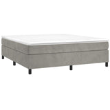 Box Spring Bed Frame Light Grey Super King Velvet 3121226