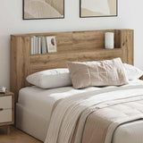 Headboard Cabinet with Shelf Artisan oak Engineered wood 879631