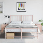 ZNTS Bedside Cabinets 2 pcs Pink 34.5x39x44 cm Steel 841610