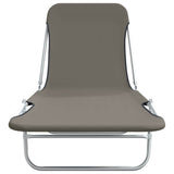 Sunlounger Set of 2 Grey Powder-coated steel 44302