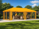Gazebo Cover with Sidewalls 6 x 3 m Yellow Polyester 190 900417