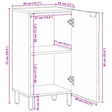 Sideboard with Shelf Brown 40 x 33 x 75 cm Solid Mango Wood 4017780