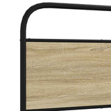 Metal Bed Frame without Mattress Sonoma Oak 180x200 cm Super King 3318695