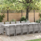 Garden Dining Set 15 pcs Light Grey Polt rattan 3378649