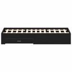 Bed Frame with Drawers Black oak 180 x 200 cm Engineered wood 3333962