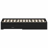 Bed Frame with Drawers Black oak 180 x 200 cm Engineered wood 3333962