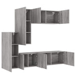5 Piece TV Wall Units Grey Sonoma Engineered Wood 3216494