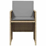 Garden Chairs with Cushions 4 pcs Mix Beige Poly Rattan 364938