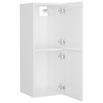 ZNTS Bathroom Furniture Set High Gloss White Engineered Wood 3071186