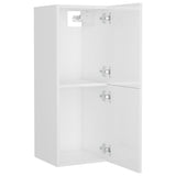 ZNTS Bathroom Furniture Set High Gloss White Engineered Wood 3071186