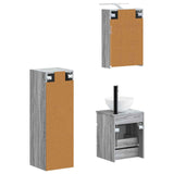 Bathroom Furniture Set 4 pcs Grey Sonoma 3407468
