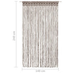 ZNTS Macrame Curtain Taupe 140x240 cm Cotton 323981