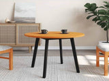 Table Top Round Wax Brown 80x2.5 cm Solid Wood Pine 847129