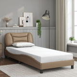 Bed Frame with LED without Mattress "Hvar" Cappuccino 90x190 cm 3213903