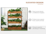 Four-Tier Basket Wooden Plant Stand - Orange T3398P318757
